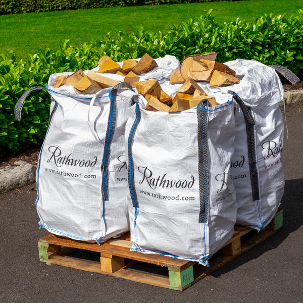 400kg Kiln Dried Hardwood Trolley Bags on Pallet