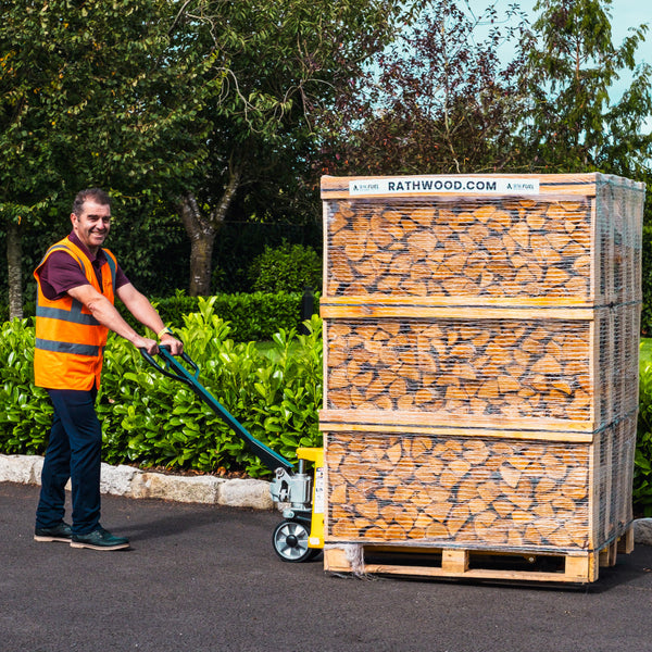 Hardwood Firewood 1.85m³ - 800kg Kiln Dried (4 Row) Pallet