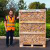 Oak Firewood 1.85m³ - 840kg Kiln Dried (4 Row) Pallet