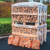 Oak Firewood 2m³ - 880kg Kiln Dried (4 Row) Pallet with Kindling