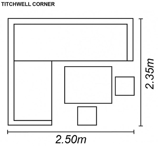 Titchwell - Corner with Standard Table (Grey)