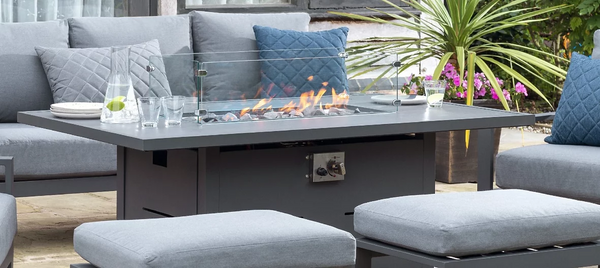 Titchwell - Lounge Set with Firepit Table (Grey)