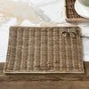 Rustic Rattan Pretty Bow Placemat