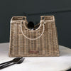 Rustic Rattan Cutlery Bag