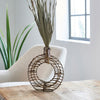 Rustic Rattan Round Decoration Vase M