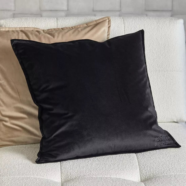 RM Velvet Pillow Cover Black 60x60