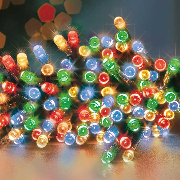 100 M-A B-O Multi-Colour LEDs Lights With Timer