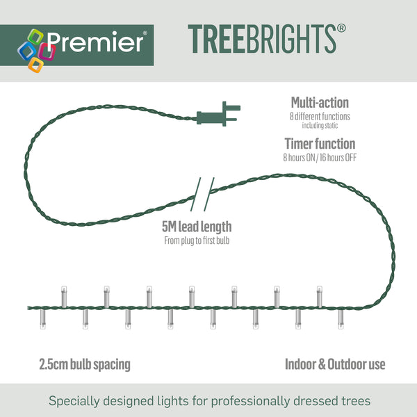 750 M-A LEDs TreeBrights with Timer Warm White