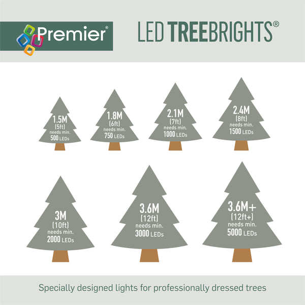 750 M-A LEDs TreeBrights with Timer Warm White