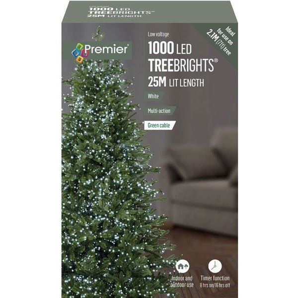 1000 M-A Led TreeBrights with Timer White