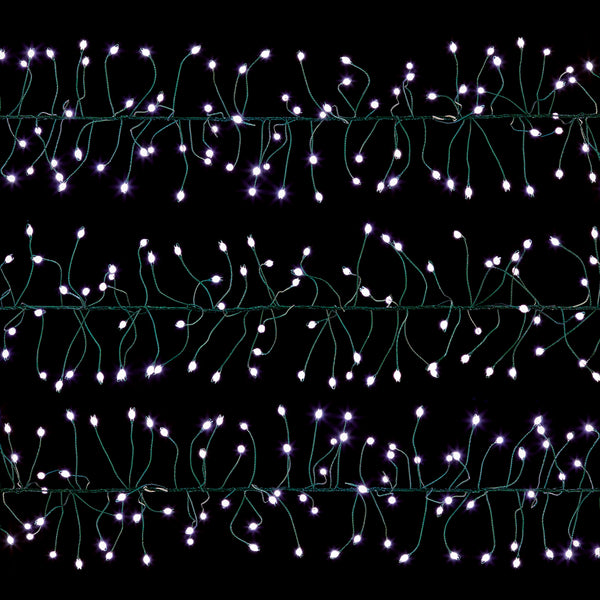 288L LED UltraBright Cluster Garland Green Wire- White