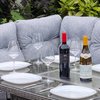 Boston - Casual Dining Set with Firepit (Dark Grey)