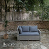 Kansas - Corner Sofa Set with Rectangular Table (Light Grey)