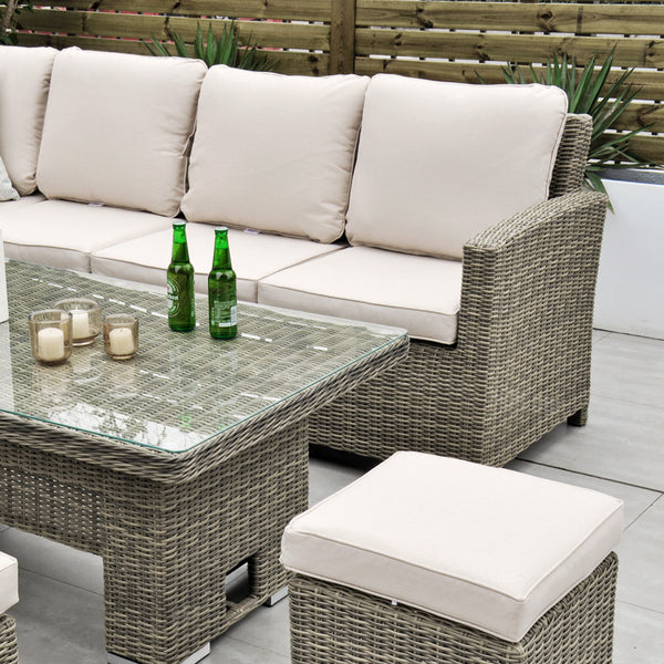 Chester - Corner Sofa Set with Rising Table