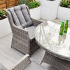 Yale - 4 Seat Set with 120cm Round Table (Grey Cushions)