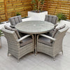 Havana - 4 Seat Set with 120cm Round Table (Light Grey)