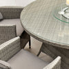 Cuba - 6 Seat Set with 135cm Round Table (Light Grey)