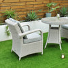 Sorrento - Bistro Set with 70cm Round Table (White Washed)