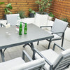 Panama - 6 Seater Set with 150cm Rectangle Table (Dark Grey)