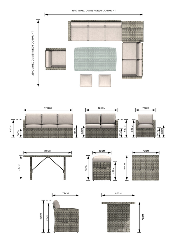 Santiago Sofa Set