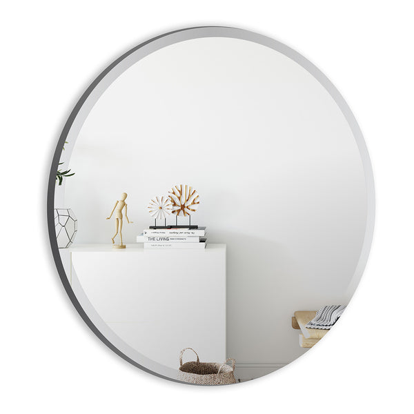 Round Mirror Silver 60cm