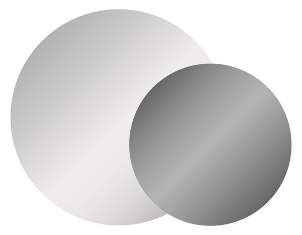 Round Mirror Silver - Warm Grey 60cm